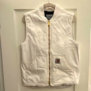 Carhartt WIP Full Zip Winter Field Vest- Wax White M